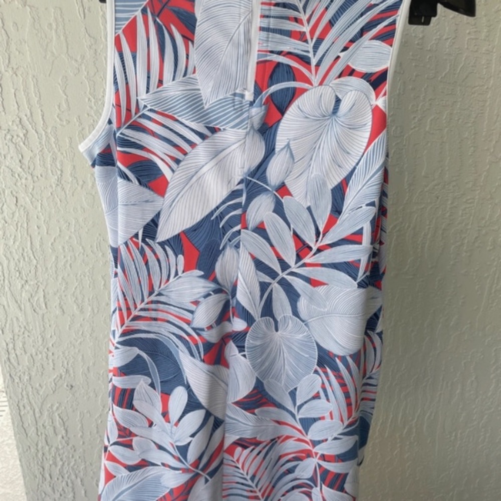 TOMMY BAHAMA Sleeveless Tropical Leaf Print Dress - Picture 4 of 7